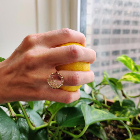 Core 16 Ring Yellow Rose-Cut - 3